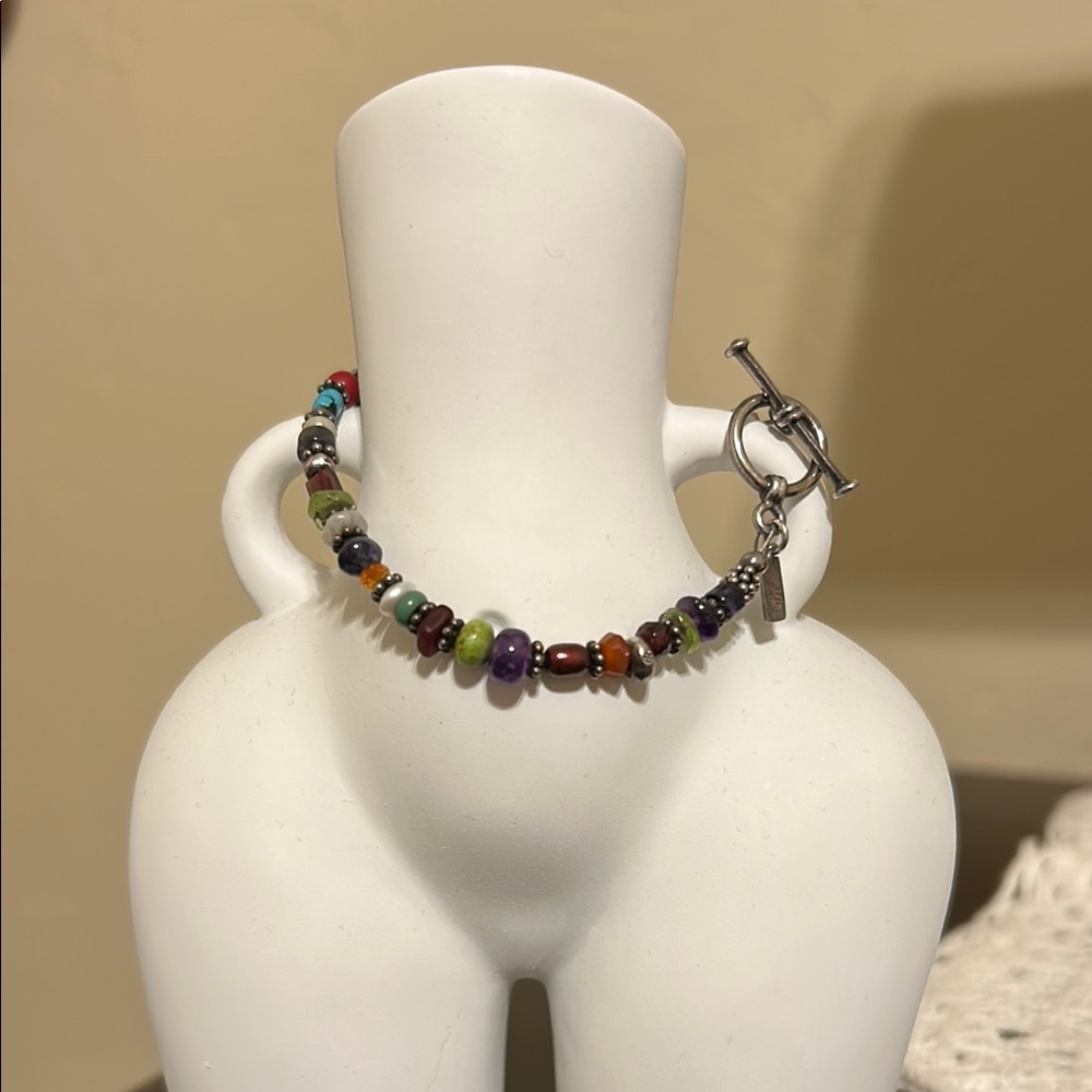 Heidi J. Hale Sterling/Bead bracelet